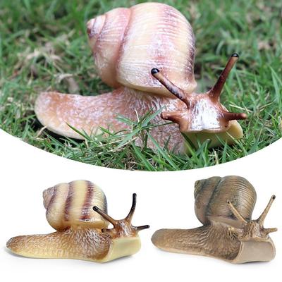 Outil d'enseignement Ornement de bureau Décor Décor de jardin Statue d'escargot Figurine d'escargot Jouet Mini figurines d'animaux pour jardin de fées