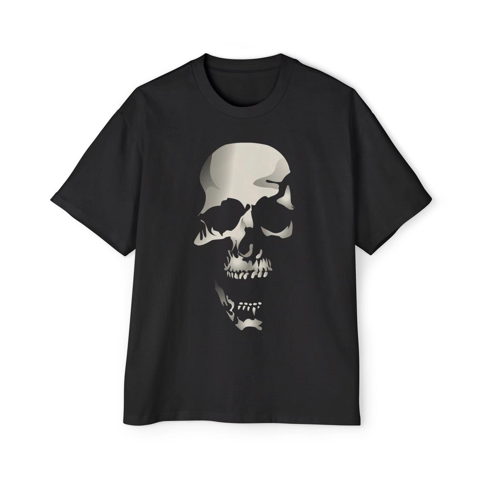 Череп в тени :: Высококачественная мужская тяжелая оверсайз футболка S