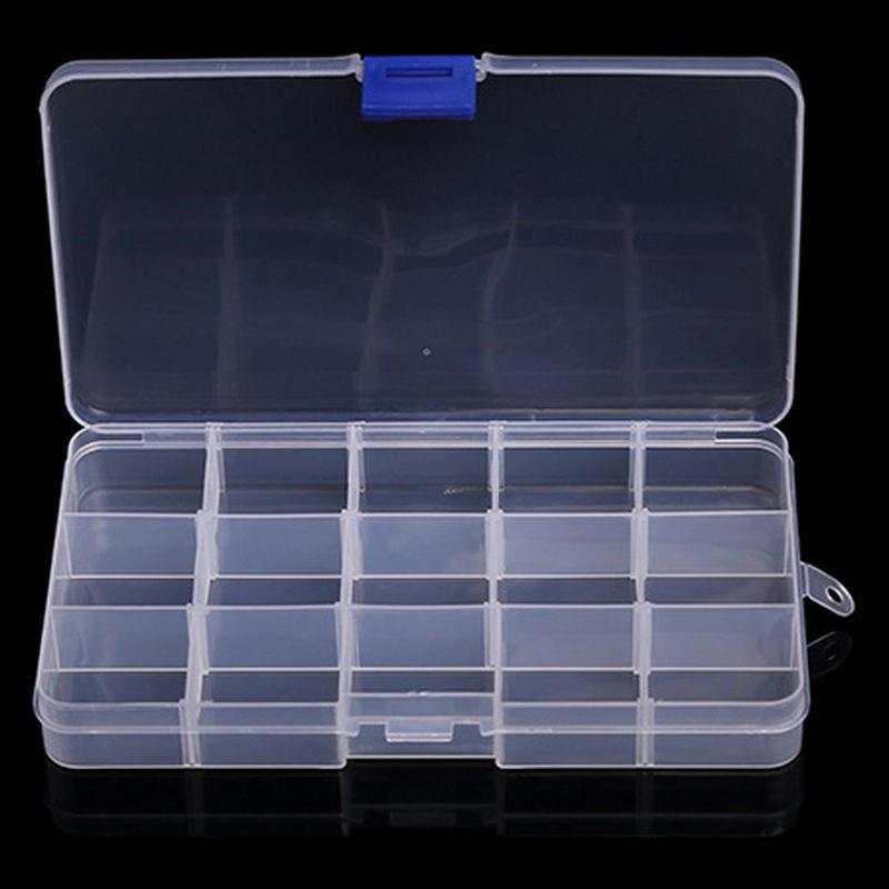 Storage Box Organizeis Case Plastic Portable Storing 10/15/24/36 Compartment Container Jewelry Multi Functional Organizer