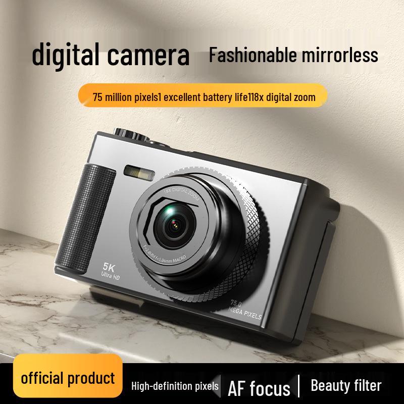 Campus Explorer: 5K Mirrorless DIY Camera with Flip Screen for HD Photography