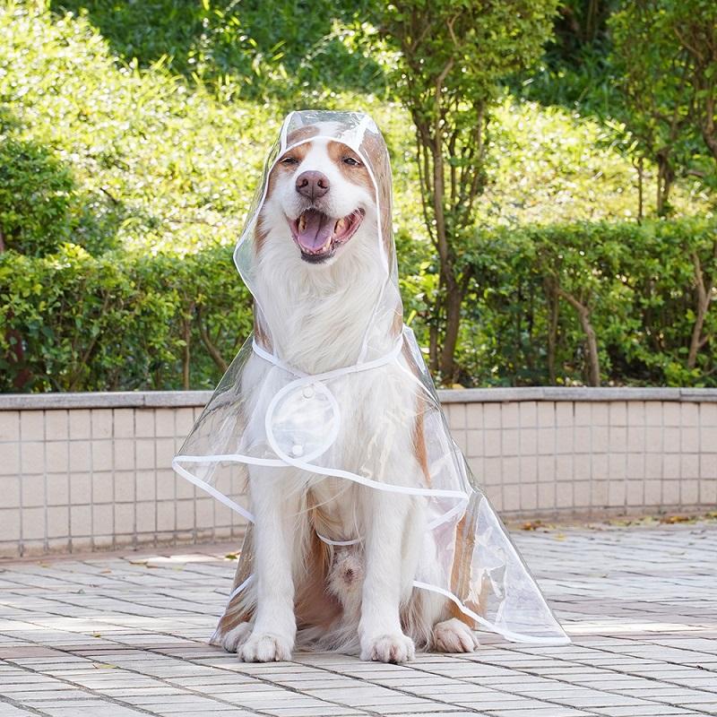 Dog Raincoat Transparent Dog Clothes Hooded Waterproof Rain Jacket for Small Medium Large Dogs Pet Outdoor Walking Pet Supplies
