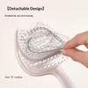 Cute Cat Ear Detangling Hair Brush Self Cleaning Design Soft Massage Bristles For Daily Hair Care Home Travel Use