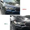 For BMW 5 Series G30 G31 G38 530i 530d 530e 2021-2023 Front Headlight Eyebrows Eyelids ABS  Sticker Exterior Modification Cover