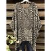 Women's Fashion Large Size T-Shirt Leopard Print Pattern Women's T-Shirt