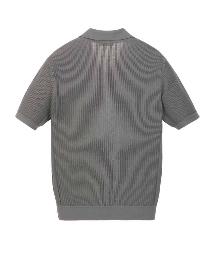 Jilseutyueoteunyuyogmaen Pleated Open Collar Knit - Dark Gray (Jnsw6B602G3)