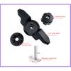Marine Fishing Kayak Anchor Cleat Track Mount Line Cleat Deck Line Rope Tie for Rail Mount Canoes Boats Decks Rowing Accessories