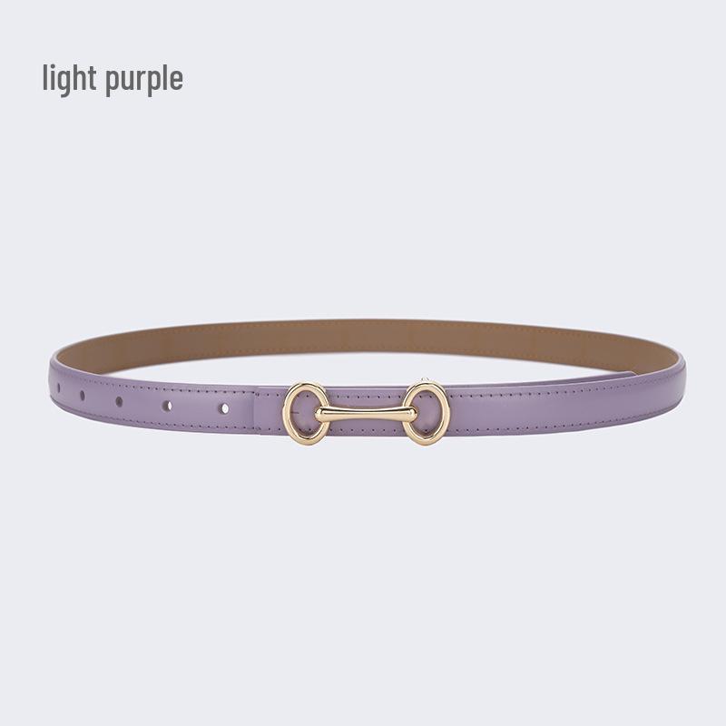 Damen Einfacher Echtleder Mode Gürtel - Vielseitig für Jeans, Hosen und Kleider