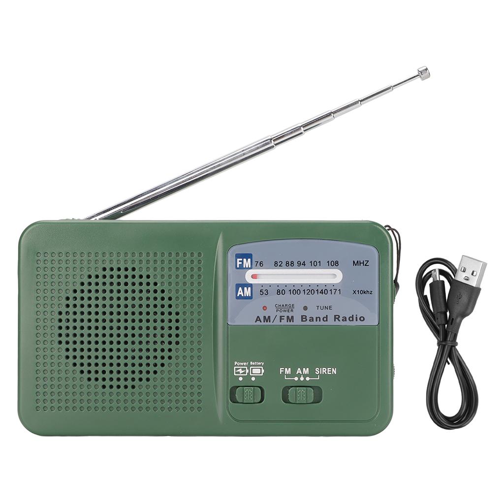 Solar Hand Crank Flashlight Radio 1LED Multifunctional Portable Emergency Radio Flashlight