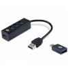 Conceptronic Conceptronic Hubbies04b 4 Port Usb Hub 3-0 with Type C Usb Otg Adapter