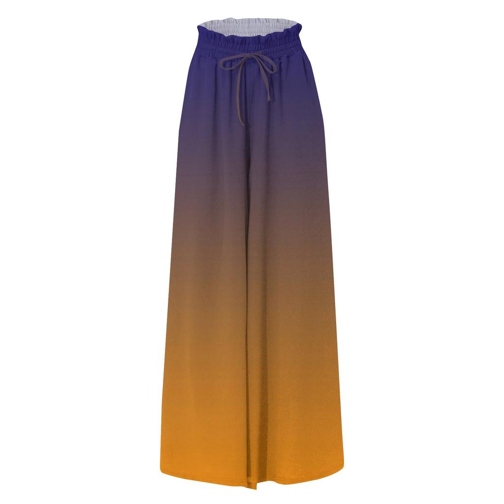 Purpearl Women's Linen Palazzo Pants - Wide Leg, Elastic Drawstring Waist, Side Pockets - 18 Colors