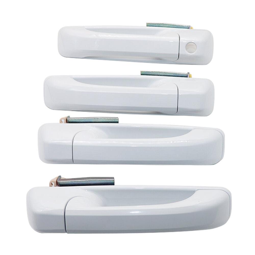 4x Car Bright White For 2019-2021 Dodge Ram 1500,2500,3500 Painted Door Handles
