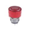16/19/22Mm 1No1Nc Metal Emergency Stop Buttons Switch Self-Locking Ultra Short Style Waterproof Power Emergency Stop Switch