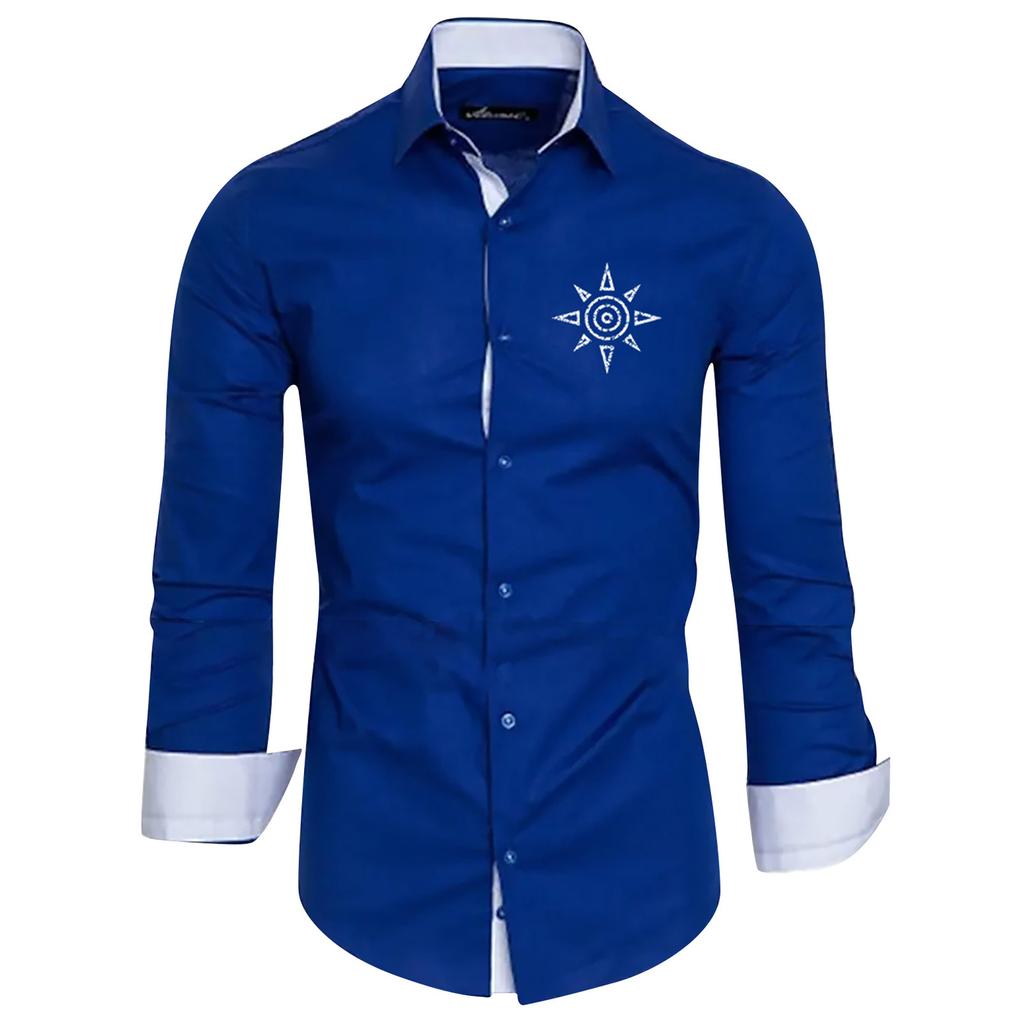 Designer Spring Summer Men's Casual Cotton Linen Solid Color Long Sleeve Shirts Loose Shirts