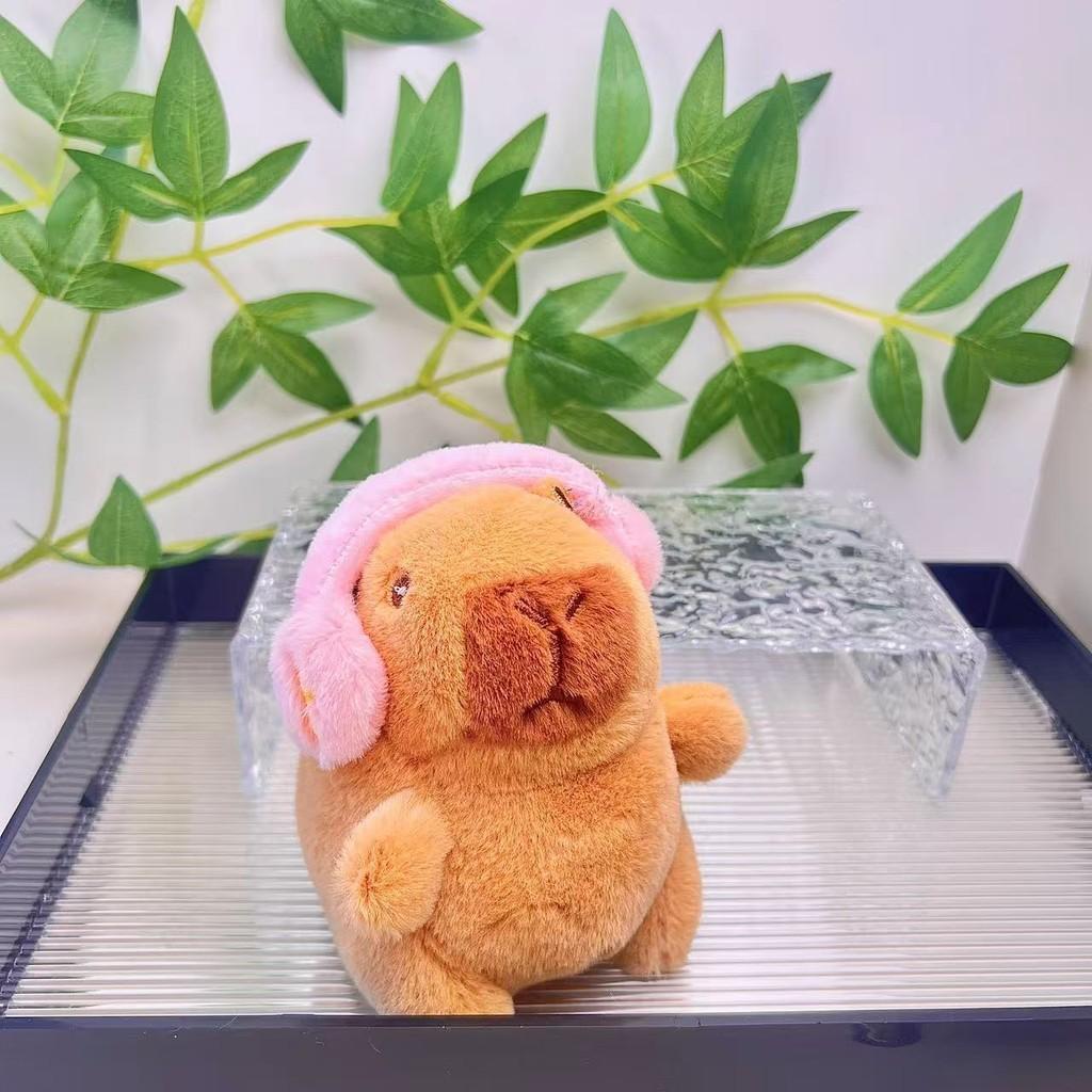 And Colorful Cute Capybara Plush Doll With Headphones Ideal For Plush Toy Lovers Gifts And