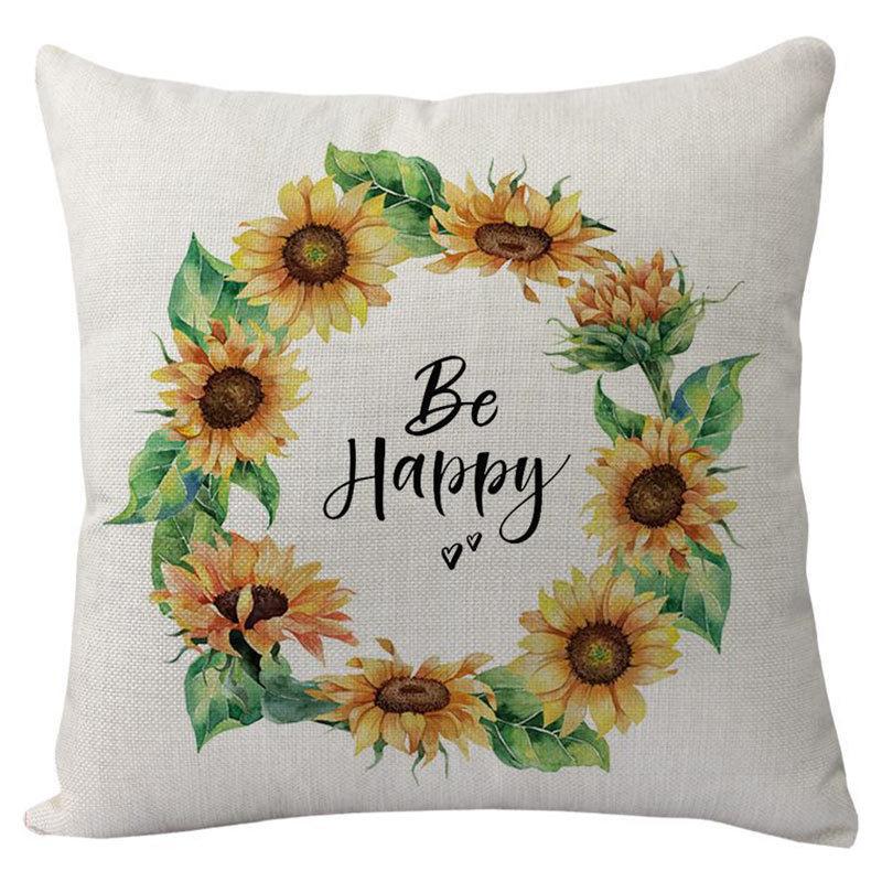 Kissenbezug Nordisch Ins Kissen Sommer Gelb Zitrone Quadratischer Druck Kissenbezug Kissen