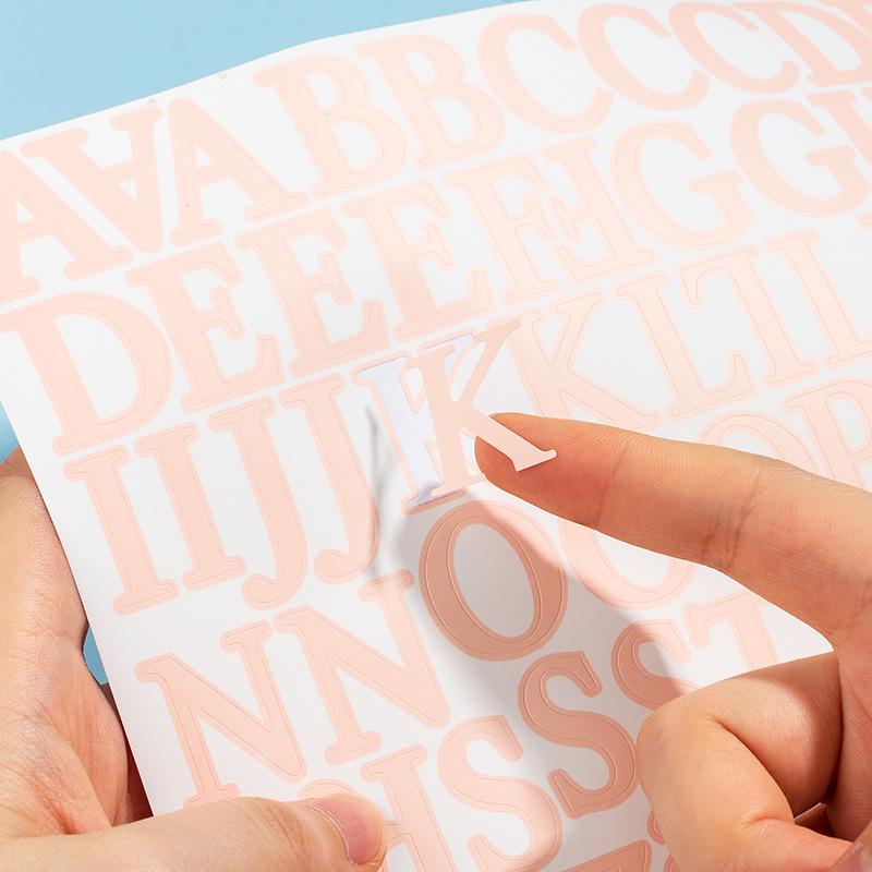 Colorful DIY Letter & Number Stickers for Water Bottles, Journals, and Creative Gifts