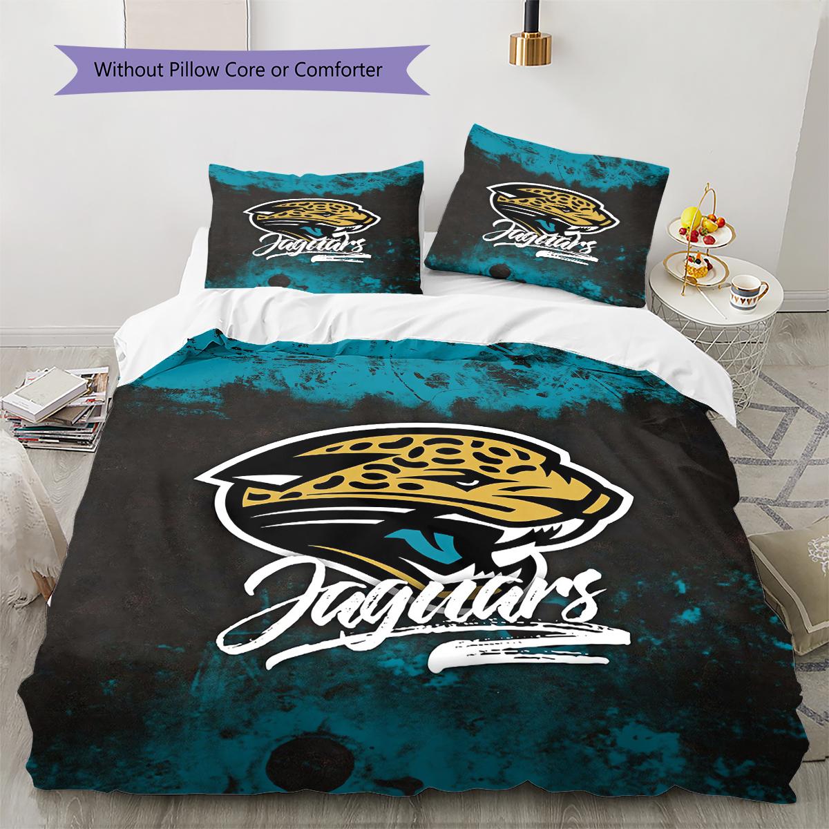 

Jacksonville Jaguars Pattern Bedding Quilt Set Quilt Cover Pillowcase Home Decoration Gift (1 * duvet cover + 2 * pillowcase, without core) 135x200cm