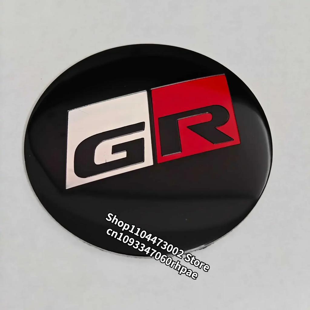 4pcs 56mm 60mm GR Aluminum Wheel Hub Center stickers for Toyota Modified hub center cap sticker Car Accessories