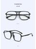 Stylish Anti-Blue Light Glasses: Women's Simple Korean TR90 Double Bridge with Myopia Prescription