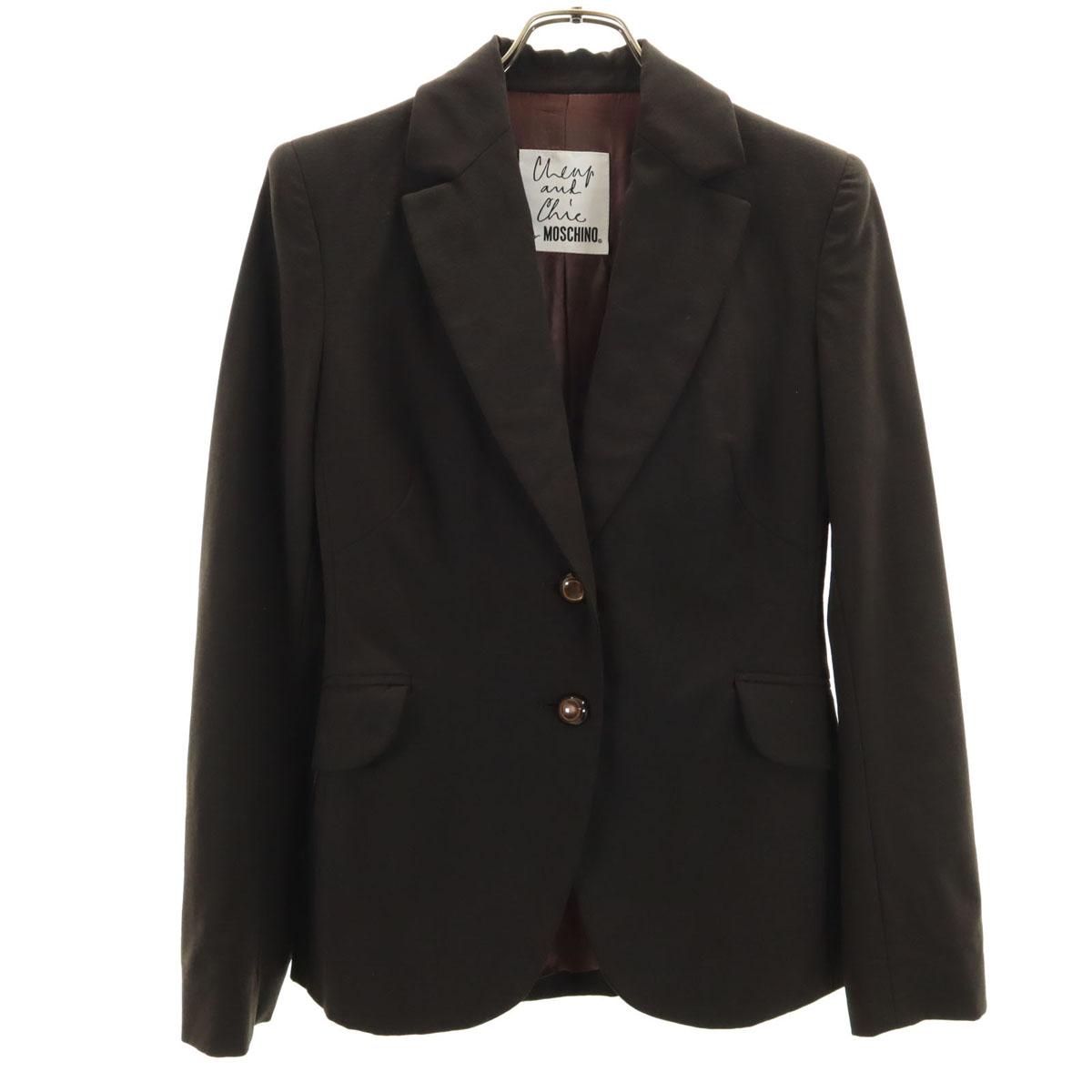 

MOSCHINO wool blend tailored jacket Brown CHEAP&CHIC Women Used