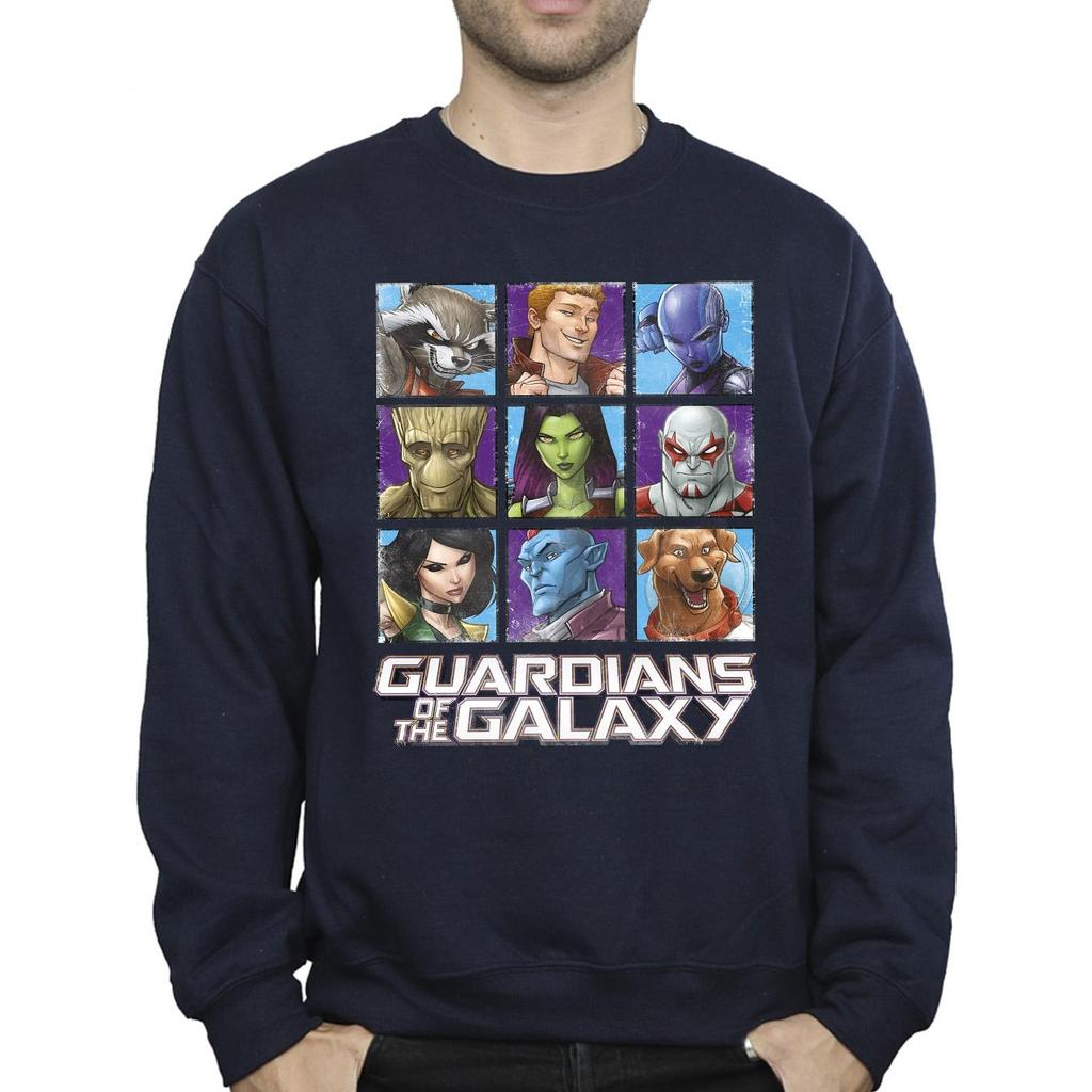 Guardians Of The Galaxy Mens Character Squares Sweatshirt