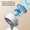 Standing Fan 180 Degree Manual Vertical Oscillating Fan Quiet Floor Fan with Remote Adjustable Height 5 Speeds 8H Timer for Home Bedroom