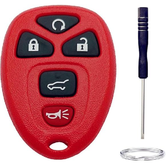 Key Fob Shell Replacement for Chevy Suburban Tahoe Traverse/GMC Acadia Yukon/Cadillac Escalade SRX/Buick Enclave/Saturn Outlook 5 Button Car Keyless