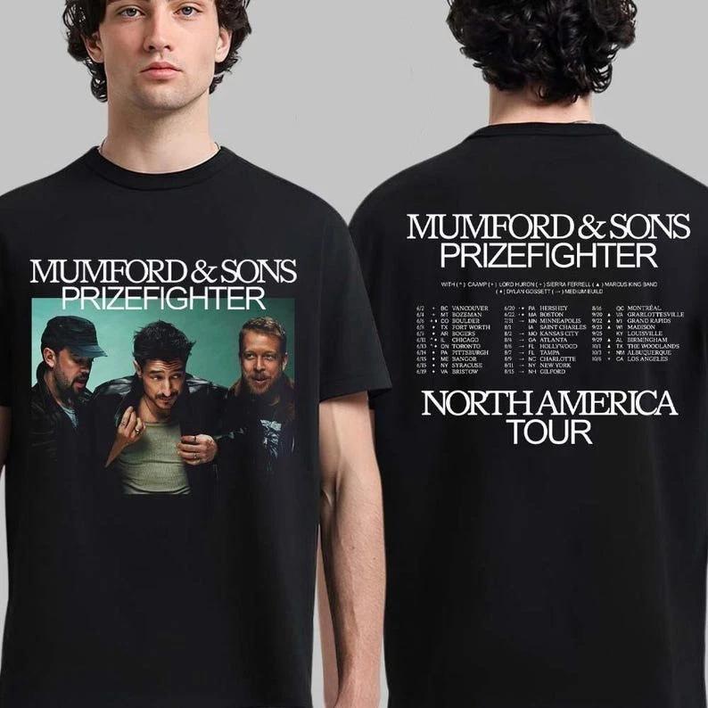 

Mumford And Sons Prizefighter North America Tour 2026 T Shirt S