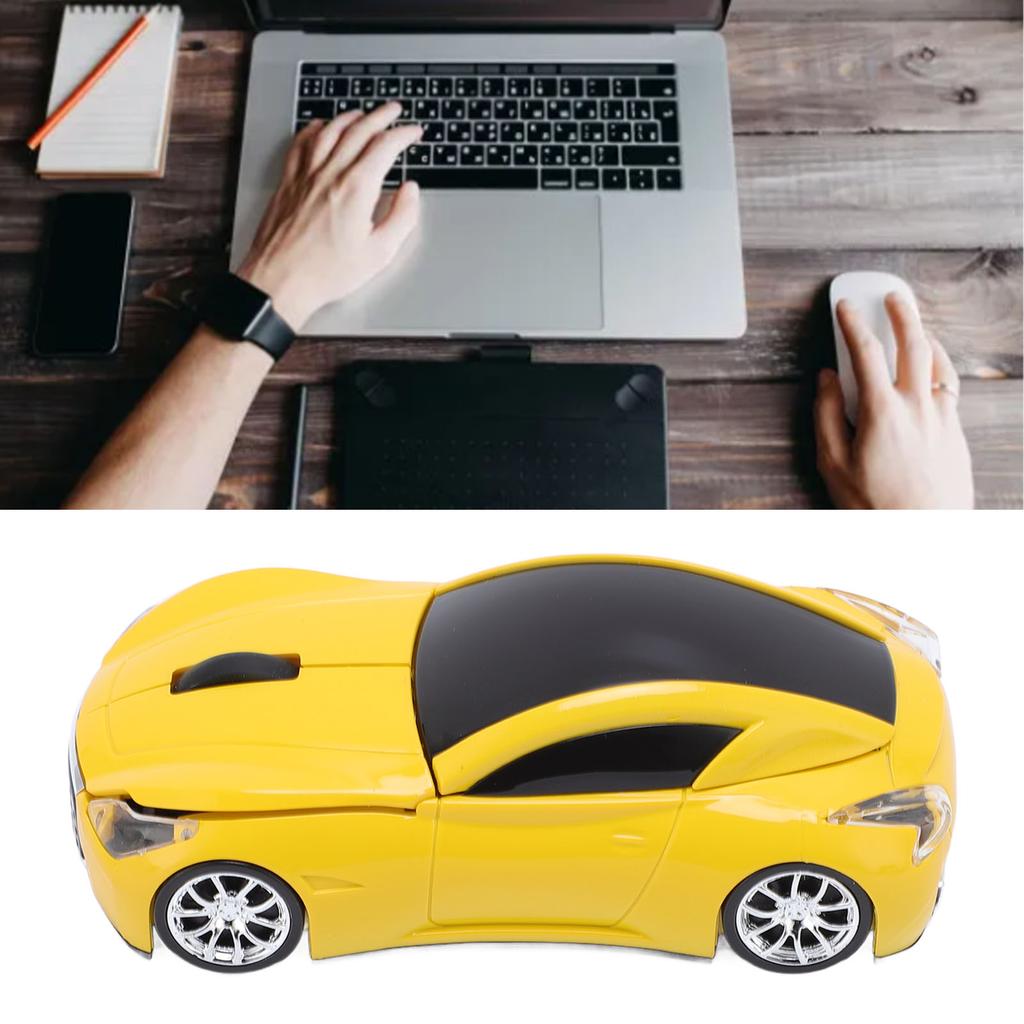Sport Car Shaped Wireless Mouse Cool Ergonomic 1600DPI 2.4 GHz Optical Computer Gaming Mouse for PC Laptop