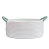 Elegant Cotton Rope Sundries Storage Basket with Handle Hand Woven Kids Toy Desktop Organizer Box Home Decoration