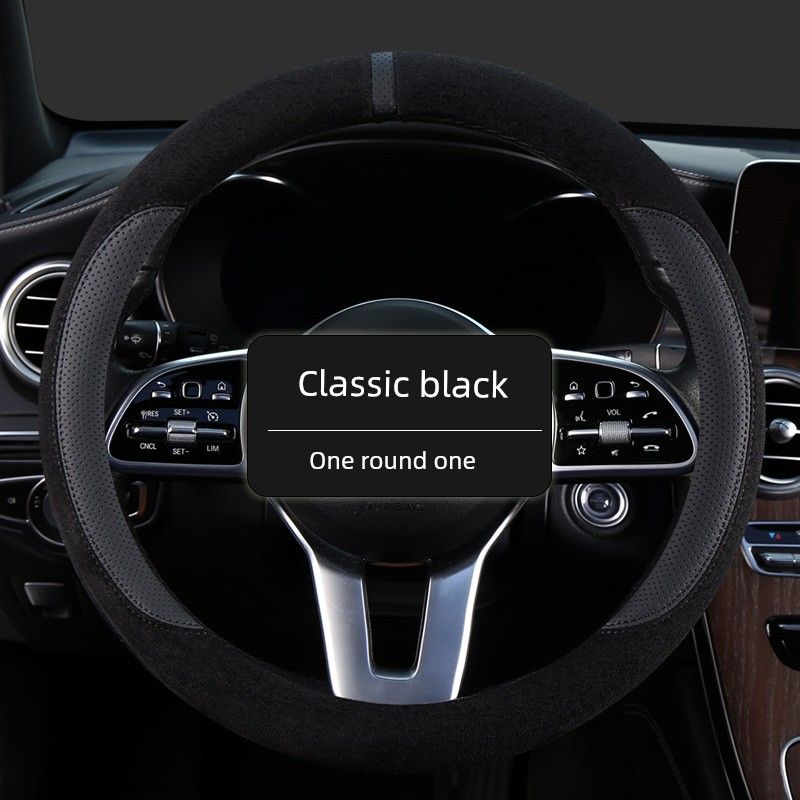 26 New Car Steering Wheel Covers for Men and Women, Universal for All Seasons, Personalized Anti-Slip Trendy Brand Steering Wheel Covers