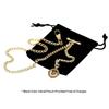 TREEWETO Men's Pocket Watch Chain Albert Chain with 2 Hooks and Compass Pendant