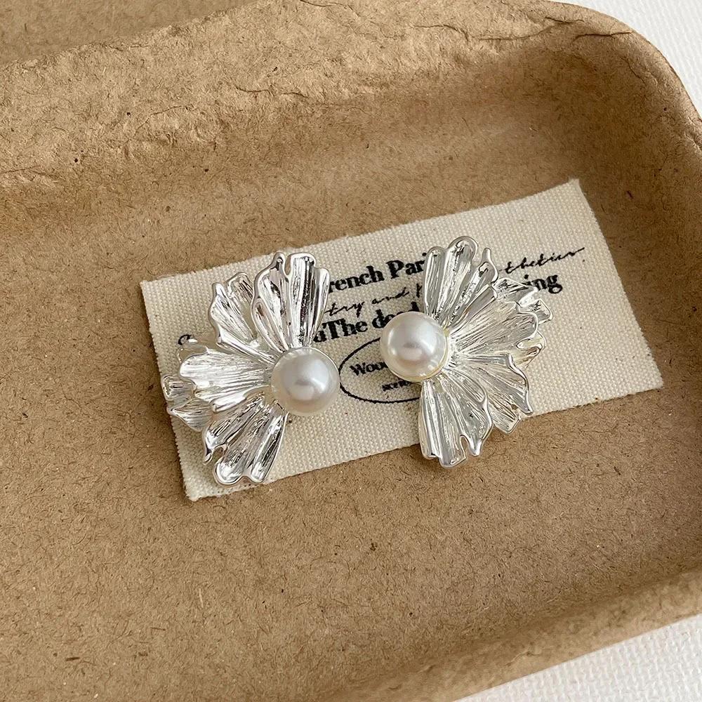 Exaggerated Metal Glossy Irregular Distorted Geometric Large Earrings for Women  Fashion Personality Party Vintage Zircon Gifts