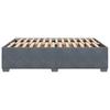 Bed Frame without Mattress Dark Grey 140 x 190 cm Velvet