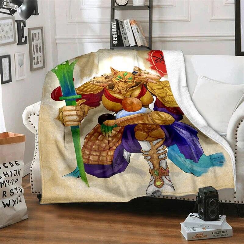 Twelve Chinese Zodiac Signs Pattern Printing Manta Sofa Bed Cover Soft  Blanket Plaid Soft Warm Flannel Throw Blankets Fans Gif