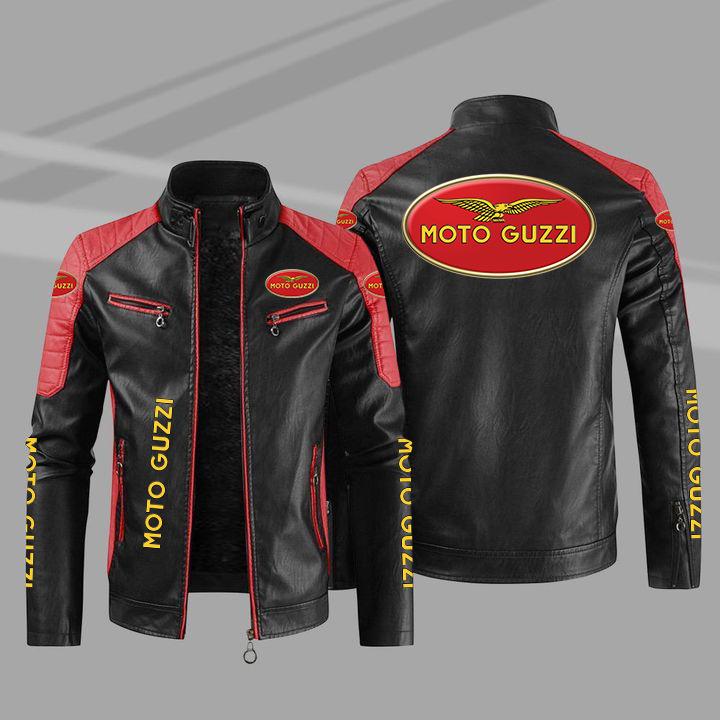 [Light and thin] Guzi leather jacket motorcycle windproof pu leather jacket men's jacket zipper top