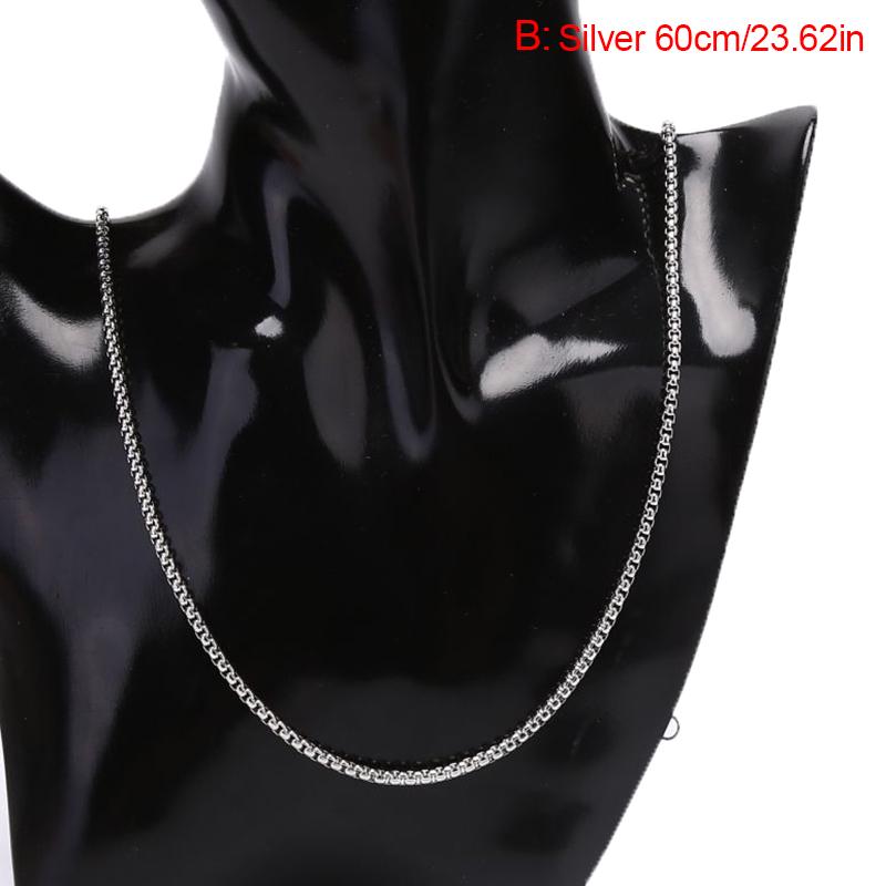 3Mm Stainless Steel Keel Chain Necklace Men Women Necklace Jewelry Gift