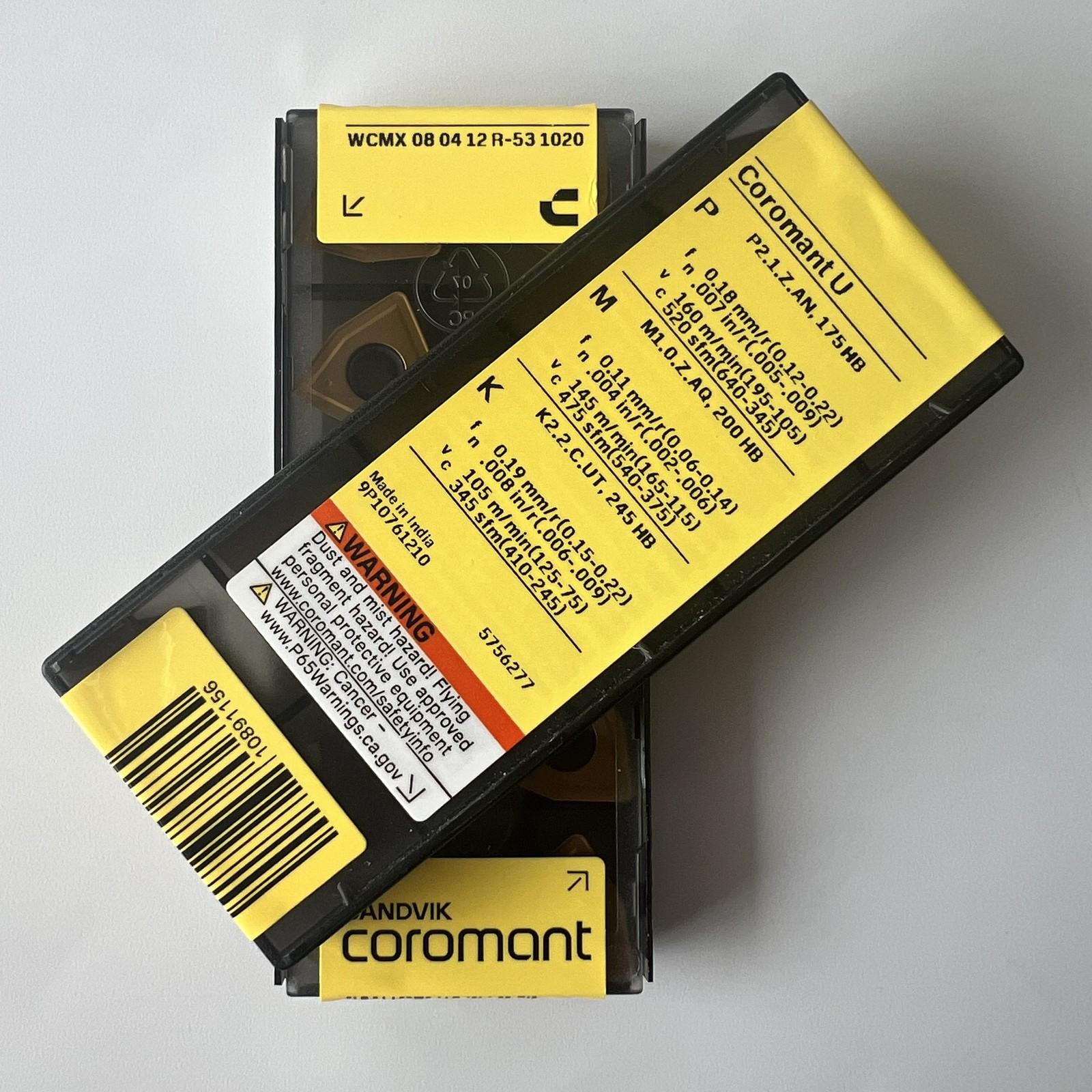 

SANDVIK / WCMX080412R-53 1020 / Original Swedish hard alloy blade 10 Pcs