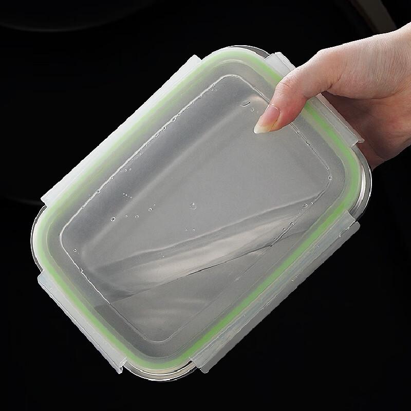 ZISIZ 304 Stainless Steel Rectangular Food Storage Container