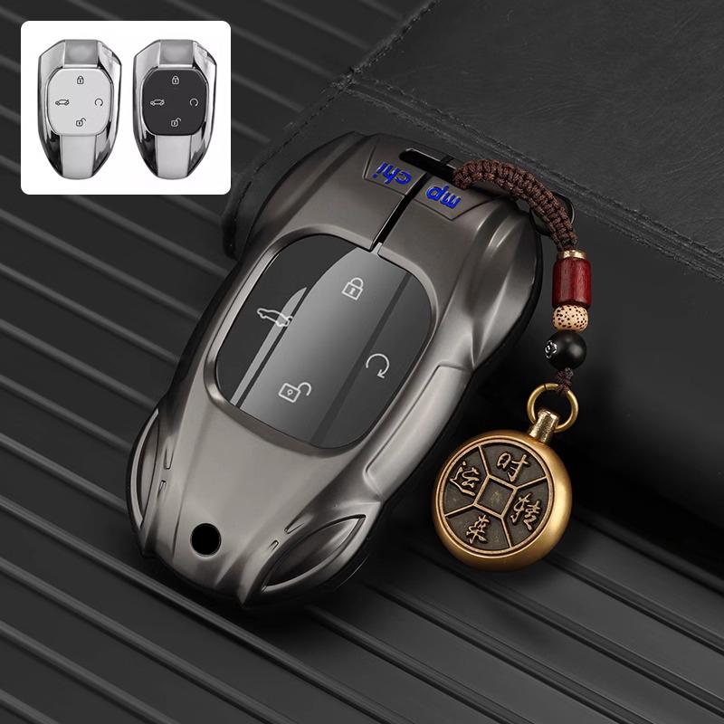 Metal Car Remote Key Cover Case Holder Chain Shell Keyring Fob For GAC Trumpchi New Empow J11 J12 J13 J15 J16 GS8 GS4 GS3 Emzoom