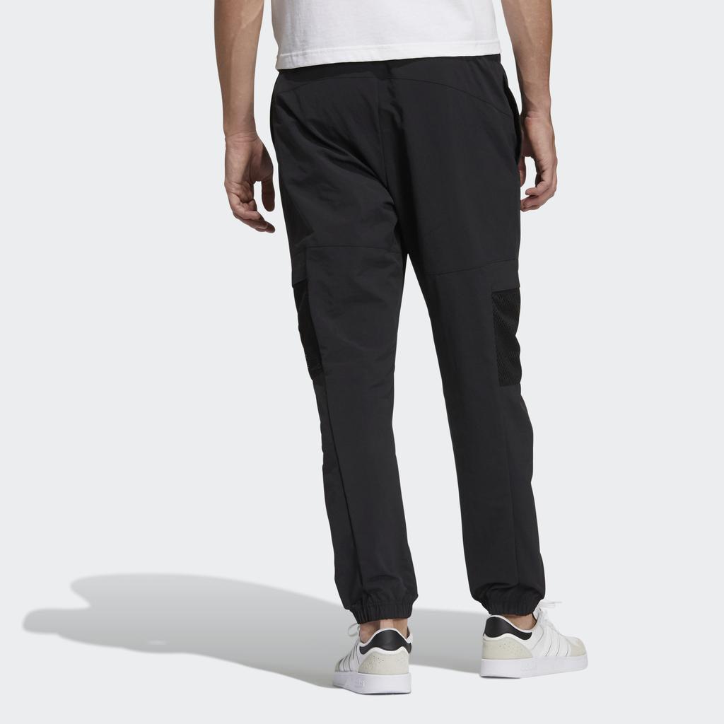 Adidas Neo Woven Cargo Joggers With Elastic Waist Men Bottoms Black H55277