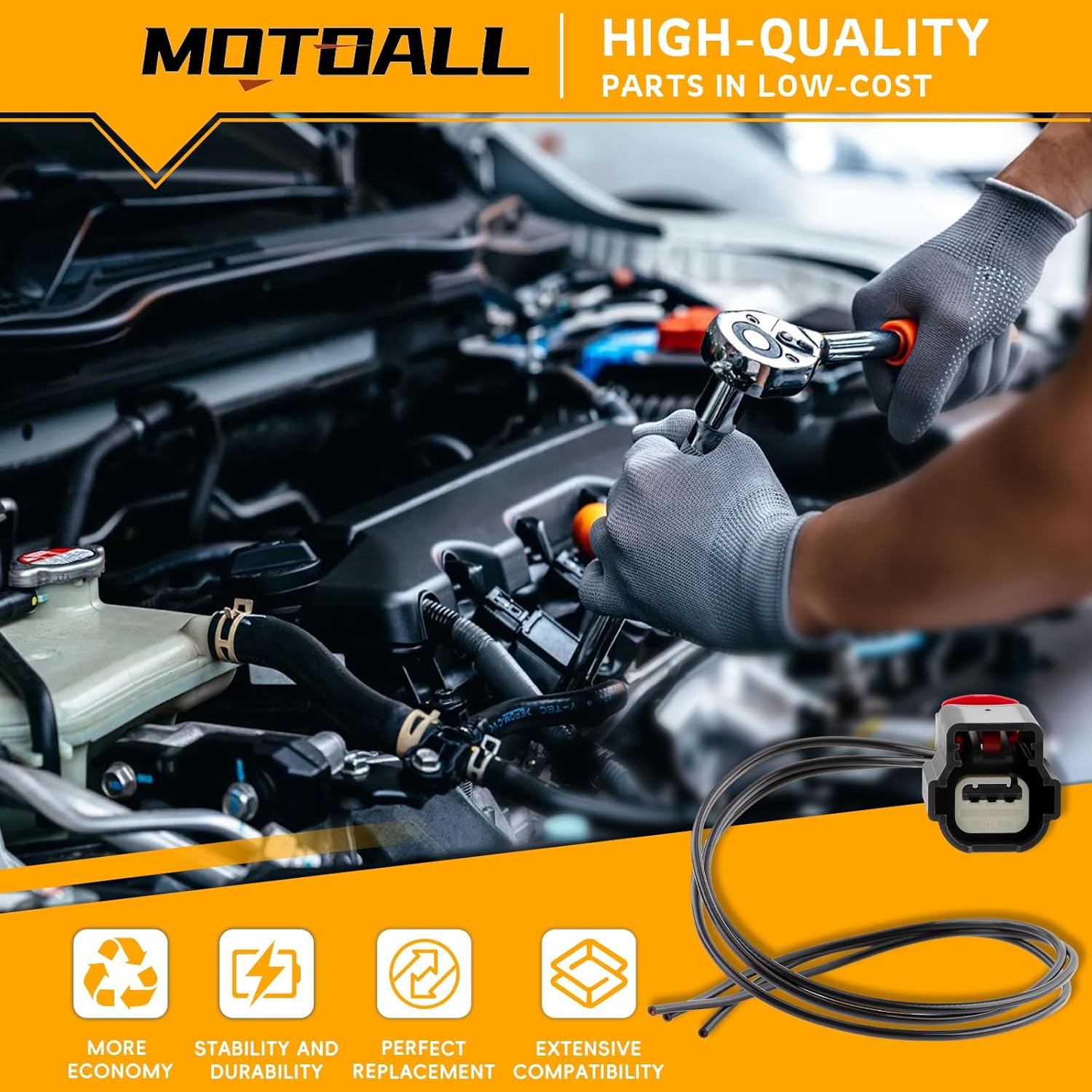 

MOTOALL Parking Sensor Connector Plug Fits for Buick Chevrolet GMC 84153946 52050134