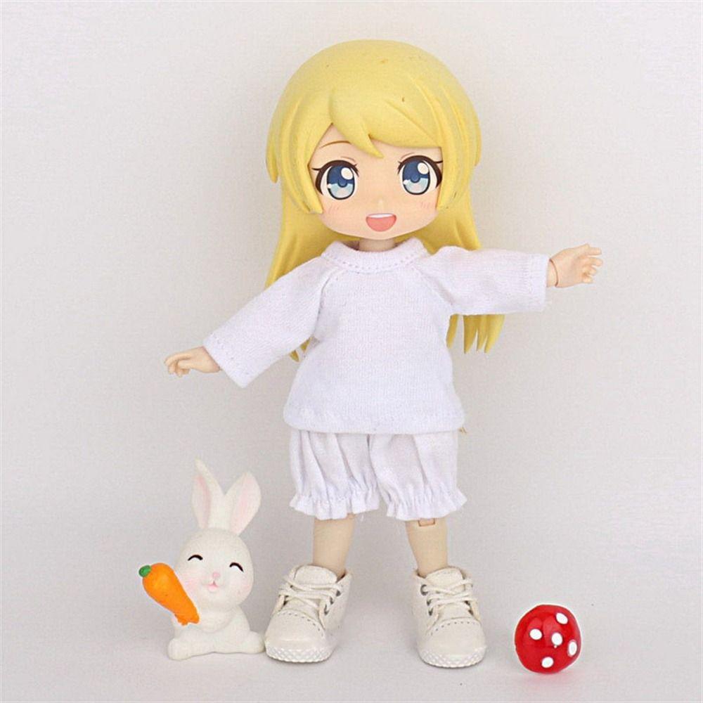 Casual Wear Doll Basic Color T-shirt Tops for 1/11 Ob11 Dolls/1/12 Bjd Dolls