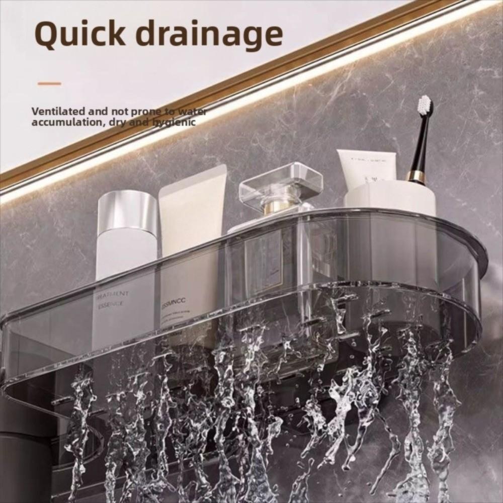 Bohrfreie Waschbecken-Regale Wandmontierte Wasserhahn-Regale Geschenke Toilettenwaschbecken Spiegel Aufbewahrungsbox