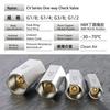Air Check Valve for 6mm/8mm/10mm OD Hose 1/4' Brass One-Way Single-Check Valve for Air Gas Compressor Pipe Fitting Adapter