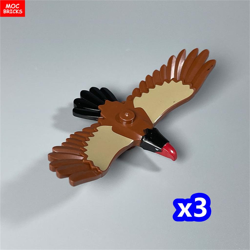 MOC Bricks Jungle Underbrush Forest Animal Monkey Goat Giraffe Bird Night Owl Accessories Building Blocks Friend Toys Gifts