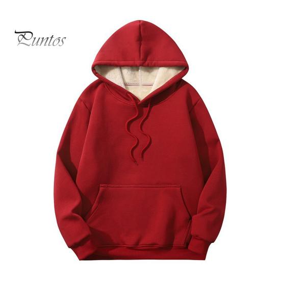 Женская толстовка с капюшоном на осень-зиму с толстой флисовой подкладкой с длинными рукавами и карманом однотонная свободная эластичная на завязках спортивная куртка M 2698₽