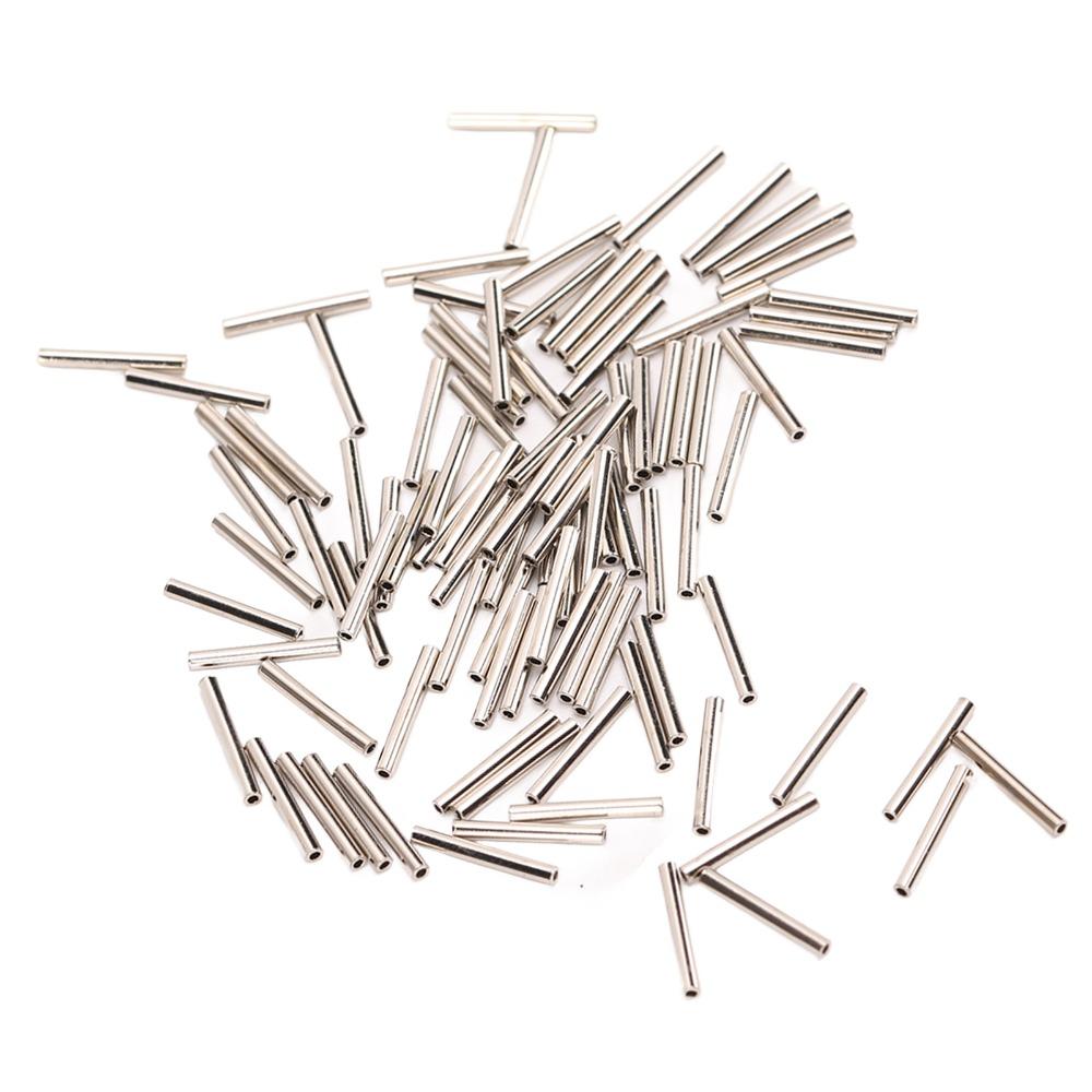 200PCS Single Tube Fishing Crimp Sleeves Copper Crimp Sleeves Connector  Wire Rope