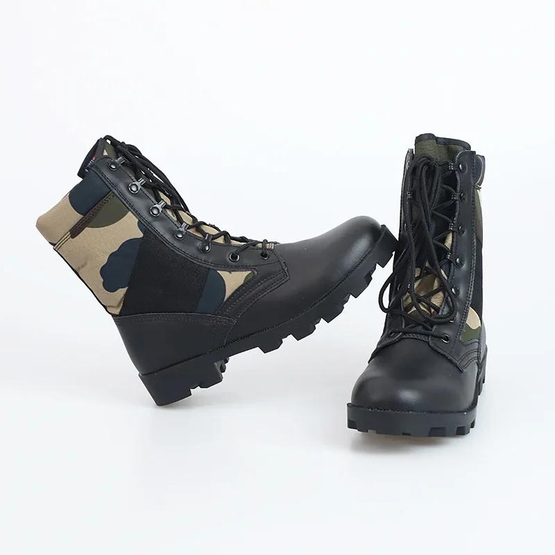 Men Boots High Top Panama Desert Army Green Outdoor Hiking Boots Camouflage Combat Outdoor Training Motorcycle Boots