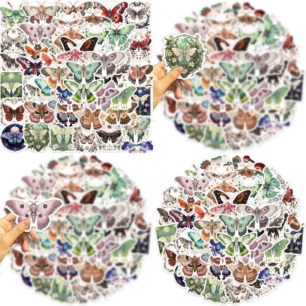 50 Adesivos de Borboletas Coloridas Para Decoração Personalizada de Guitarras, Cadernos e Bagagem Adesivos Impermeáveis por Atacado